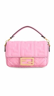 Fendi Pink Embossed Baguette