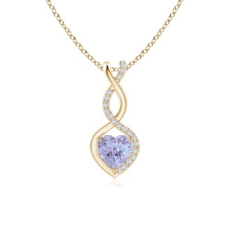 Tanzanite Heart Pendant Necklace