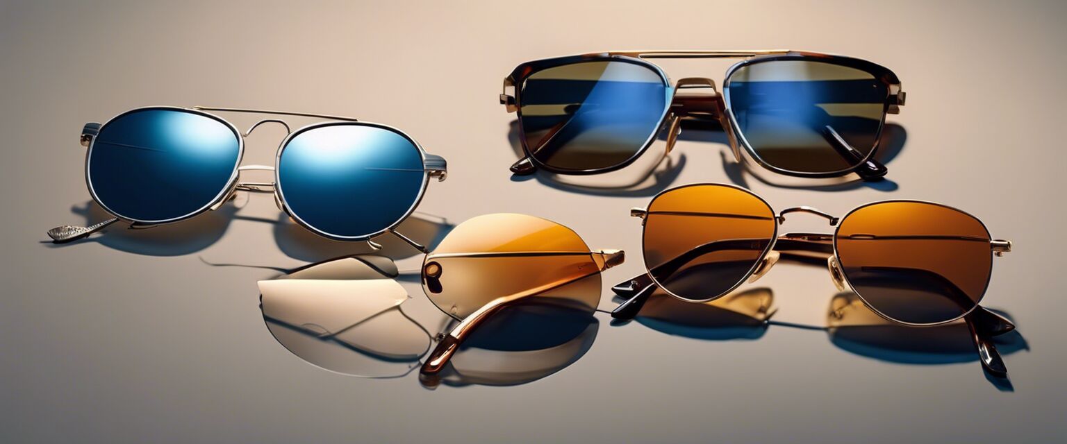 Variety of designer sunglasses styles